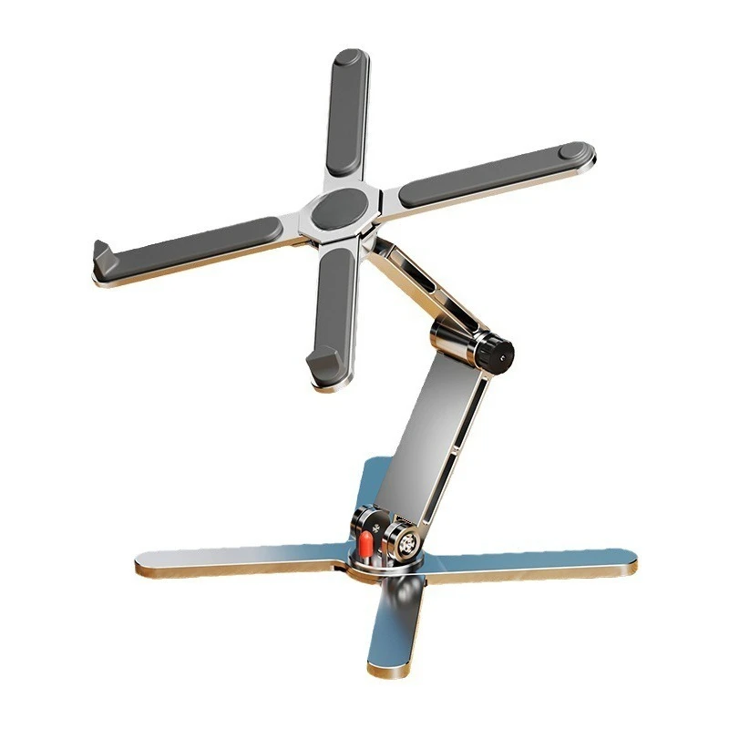 Laptop tablet holder, aluminum alloy, sitting and rotating height-increasing suspension bracket, portable
