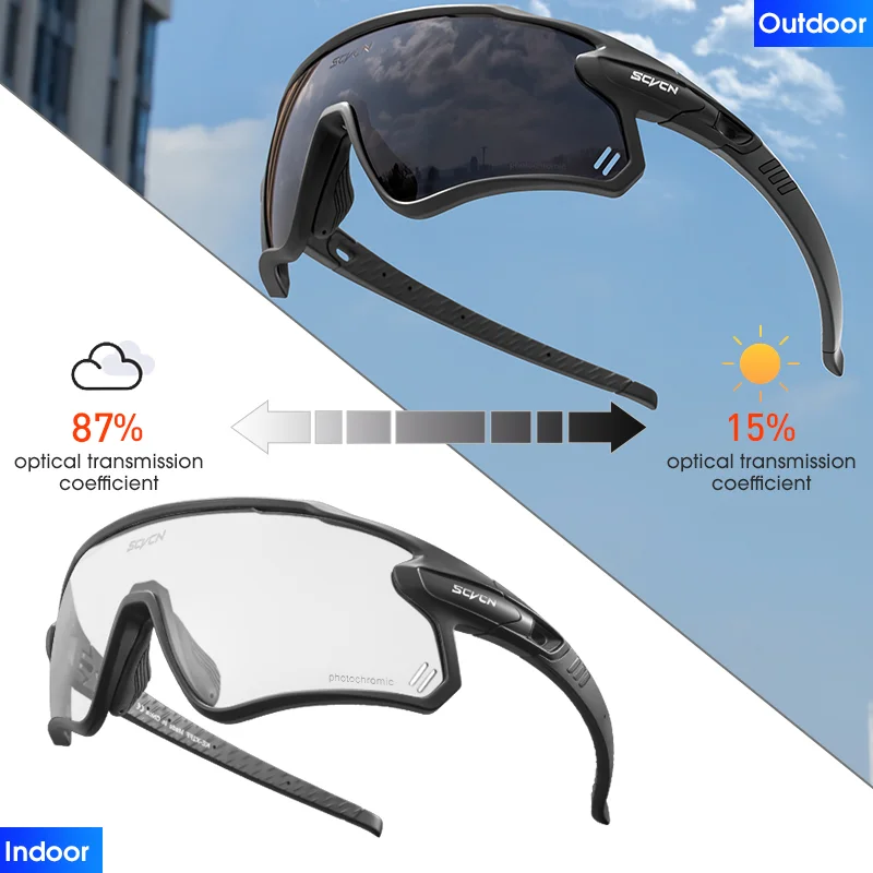 SCVCN óculos de ciclismo polarizados para homens e mulheres, MTB Riding Running óculos, óculos de pesca, bicicleta e bicicleta Eyewear, UV400