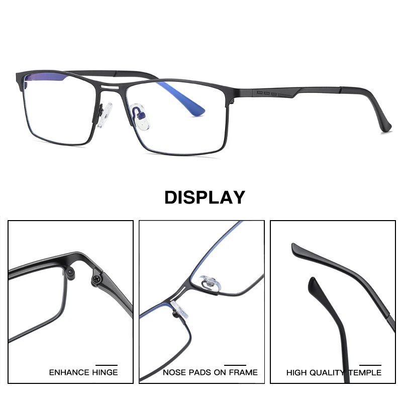 CLLOIO Classics Men Business Anti Blue Light Glasses Frame New Fashion Computer Eyeglasses Optical Prescription Eyewear Frame