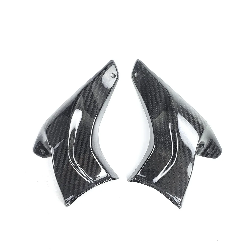 High Quality Carbon fiber upgraded front brake caliper air guide radiator universal for motorcycles hole spacing 100/108