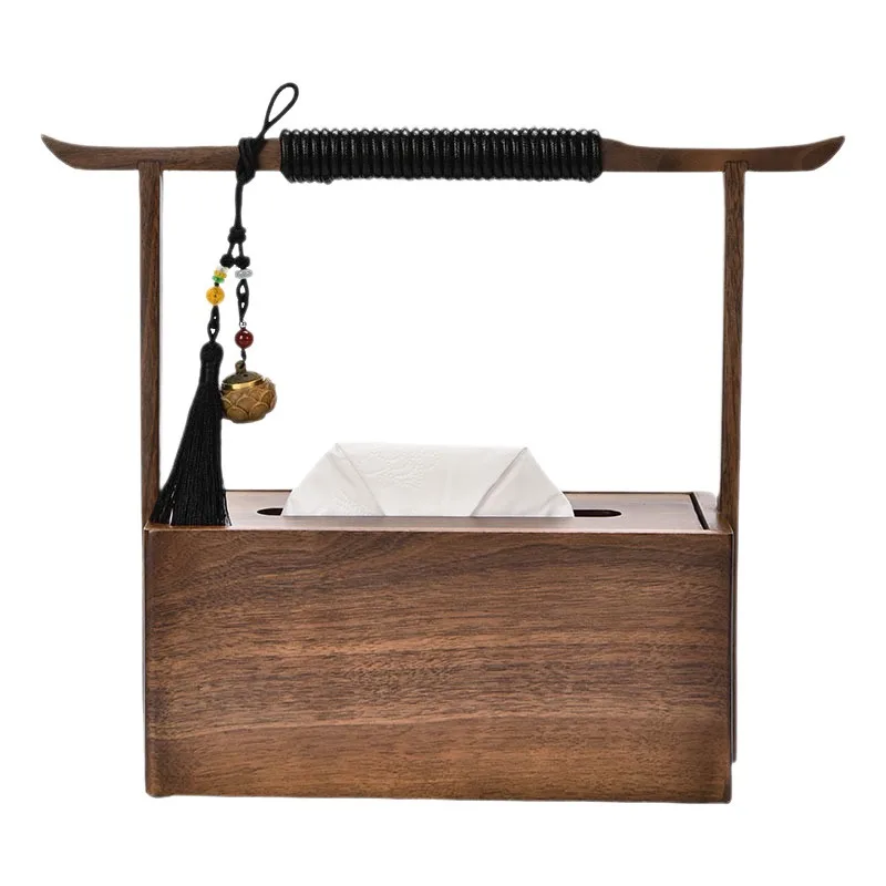

New Chinese black walnut paper towel box, living room coffee table paper box, storage paper drawer