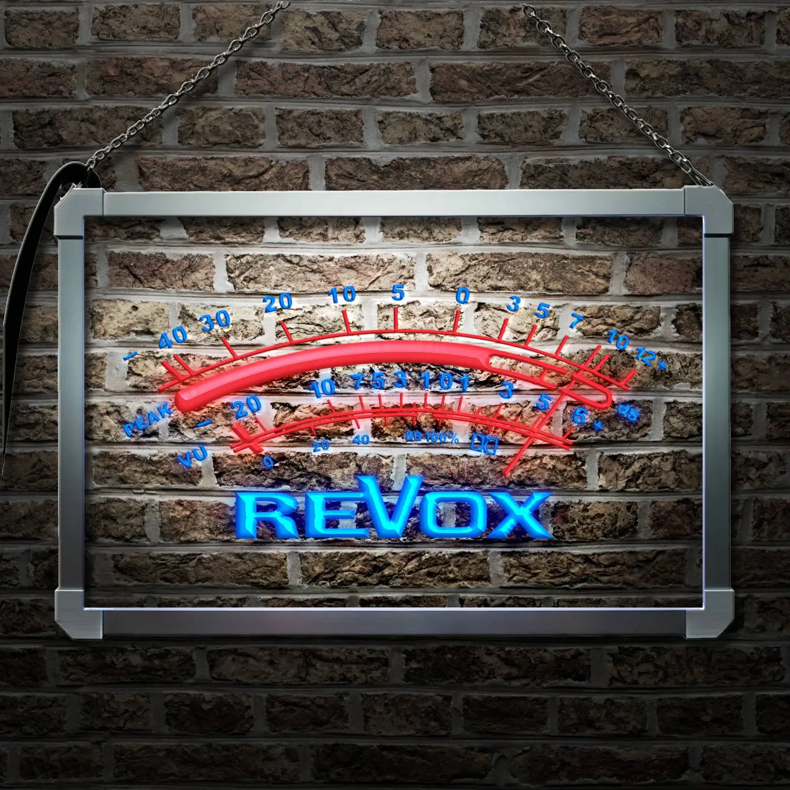 Revox Peak VU dB-LED Neon Sign with Independent Dual Color Control,Wall Decor Light for Party Wedding Shop