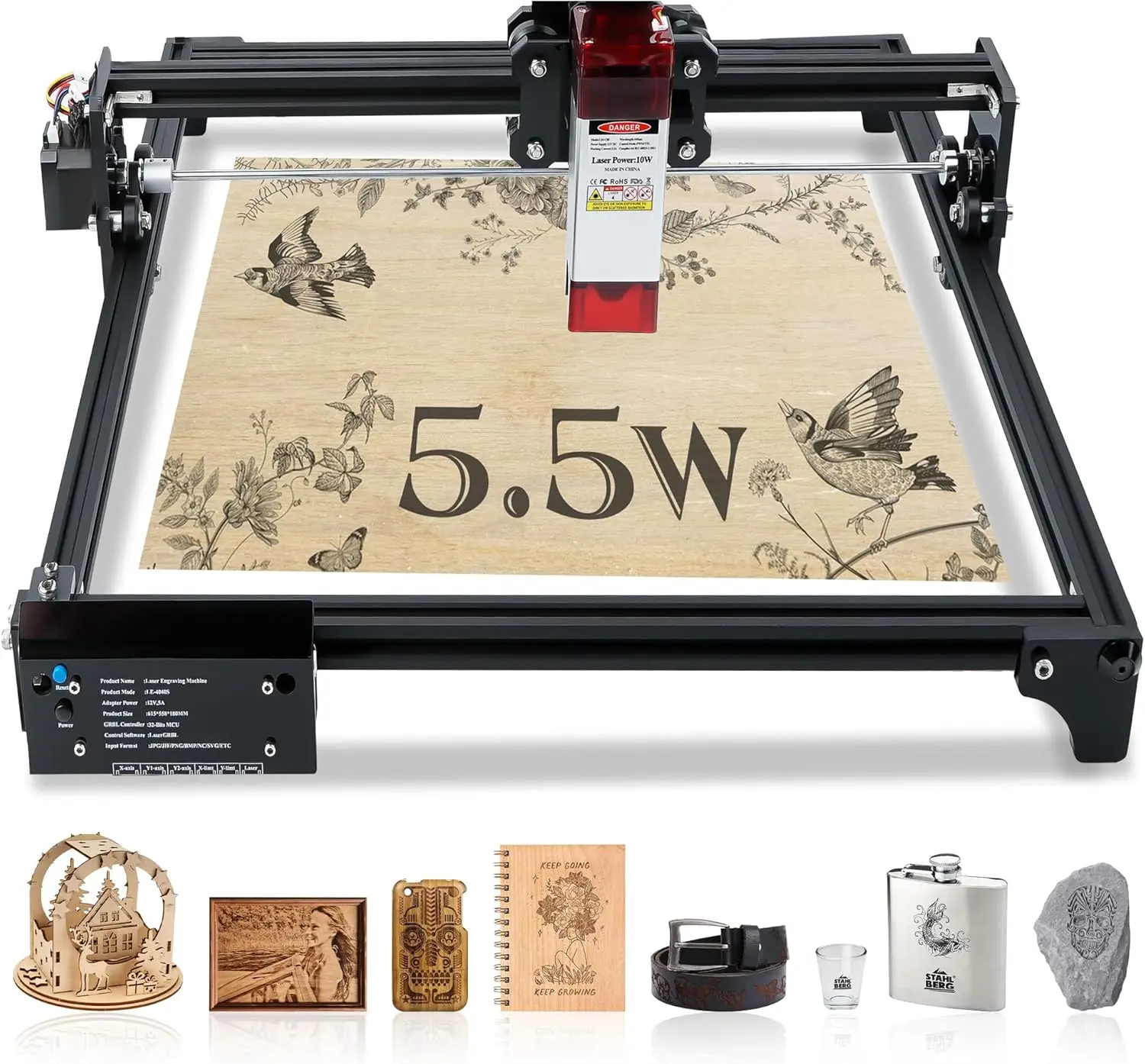 

Laser Engraver, 5500 Mw Output Power Cutter, 40W Higher Accuracy Engraving Machine, 400 * 400Mm Laser Engraver