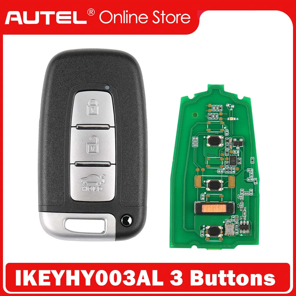 

AUTEL MAXIIM IKEY Премиум Стиль IKEYHY003AL для Hyundai 3 кнопки универсальный смарт-ключ (багажник)