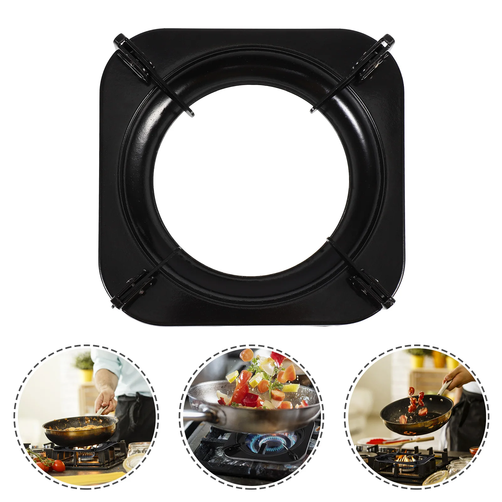 

Gas Stove Accessories Wok Holder Stand Cooker Hob Pan Support Rack Pot Auxiliary High Heat Resistance Skid Proof