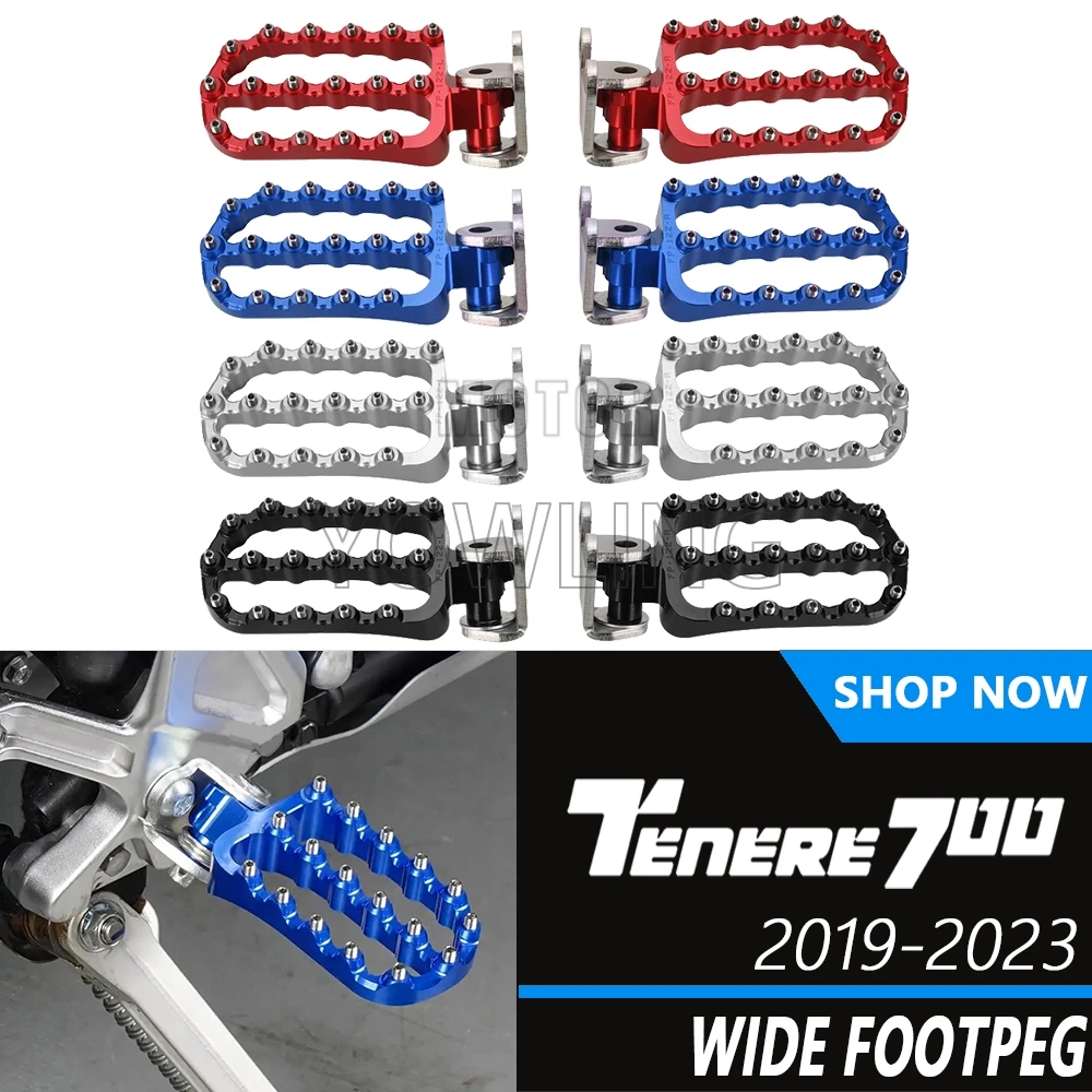 

For YAMAHA Tenere700 RALLY Tenere 700 World Raid XTZ700 XTZ 700 T7 Motorcycle Accessories Foot Pegs Rest Pedal Footrest Footpegs