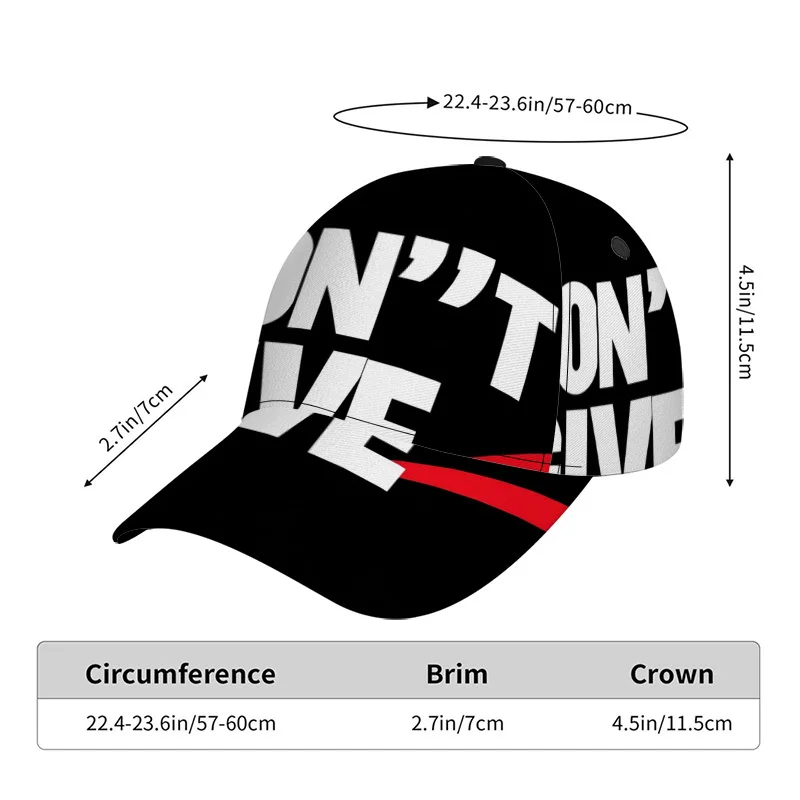 Customization 1pc Motivational Statement Design Print Classic Baseball Cap - Lightweight Adjustable Duckbill Hat, Perfect For Da