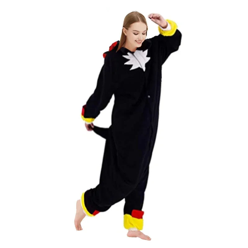 21 New Oversized XL Black Shadow Cartoon Pajamas Female Male Animal Adult Christmas Hedgehog Cosplay Raccoon Kigurumi