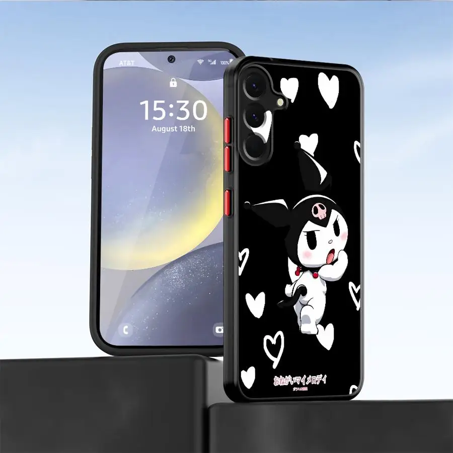 Casing Belakang Ponsel untuk Samsung Galaxy A30 A70 A12 A50 A14 A06 A15 A16 Note 20 Ultra 10+ 9 8 A05 A13 Sanrio Happy Kuromi