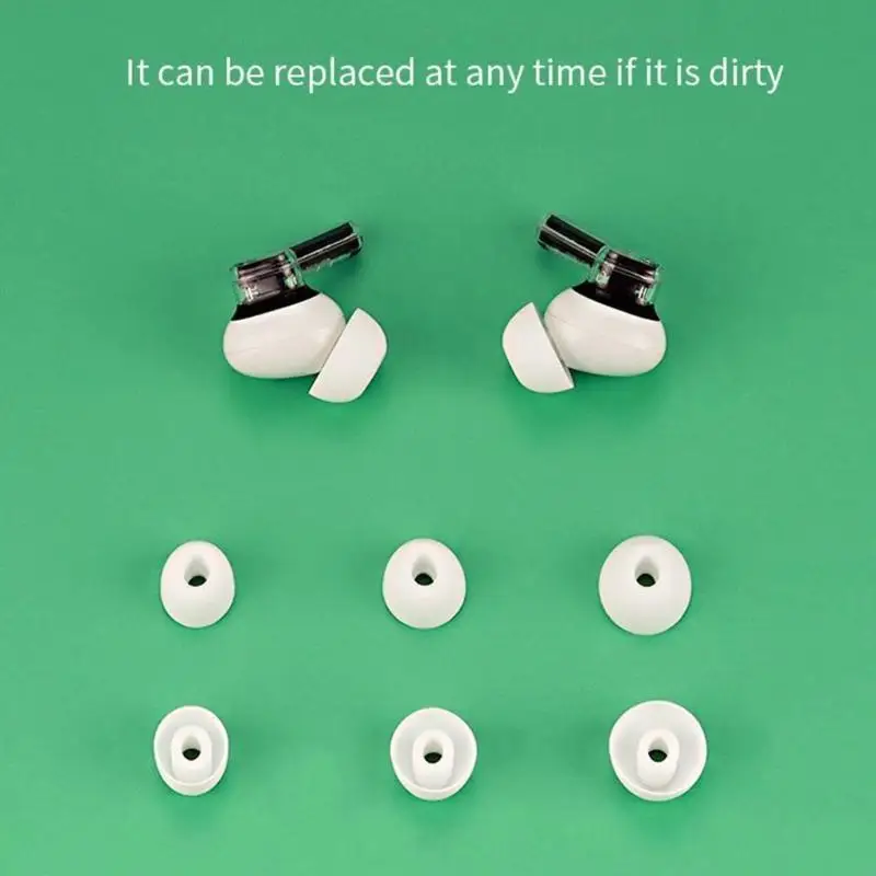 Противоскользящие водонепроницаемые сменные затычки для ушей, набор накладок для наушников-вкладышей, силиконовый чехол для наушников-вкладышей, чехол для ушей (2) (1)