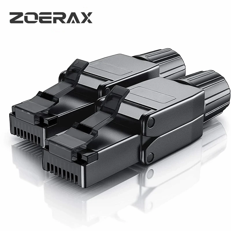 ZoeRax Cat8 Cat7 Cat6a Connectors RJ45 Tool Free Industrial Ethernet Easy Jack Shielded RJ45 Modular Termination Plug