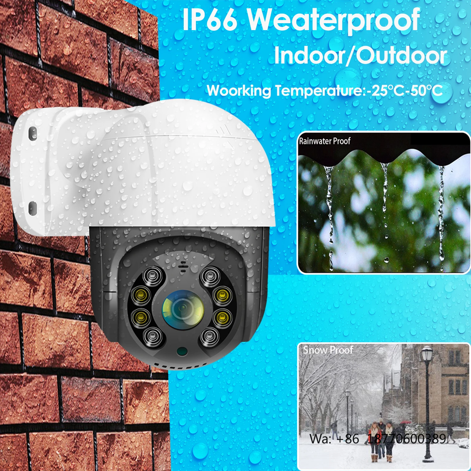 

8MP 8CH Video Security Camera 4K Outdoor Human Auto Motion Tracking PTZ Camera & PoE NVR Kit System
