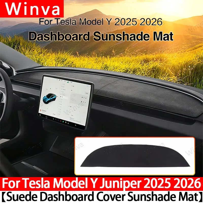 

Dashboard Cover for Tesla Model Y Juniper 2025 2026 Center Console Anti-UV Dustproof Sunshade Protector Pad Mats Car Accessories