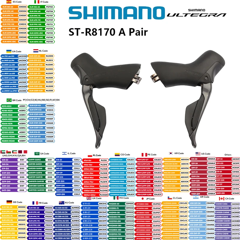 

SHIMANO ULTEGRA Di2 ST-R8170 Гидравлический дисковый тормоз с двумя ручками управления 2x1 2 Speed R8170 переключатель передач для дорожного велосипеда оригинальный Shimano