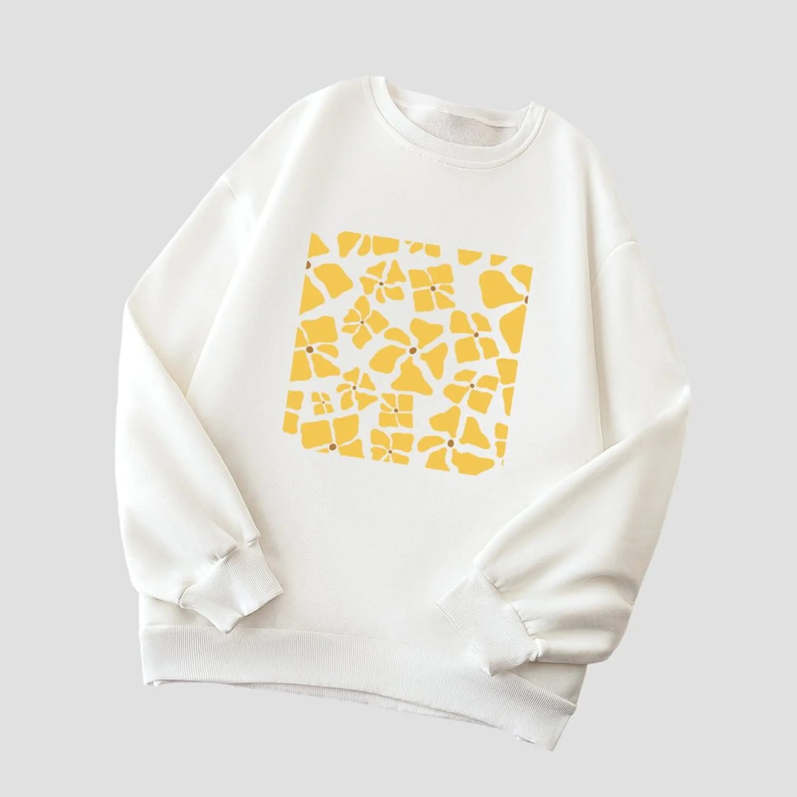 

Women's Sweater Sweatshirts Velvet Winter Casual Spray-painted Print Colorful Long Sleeve Pullovers Autumn Woman Clothes