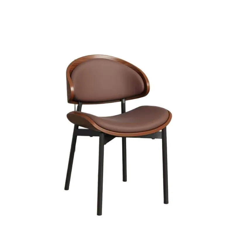 Medieval dining chair household light luxury back chair solid wood household retro free installation