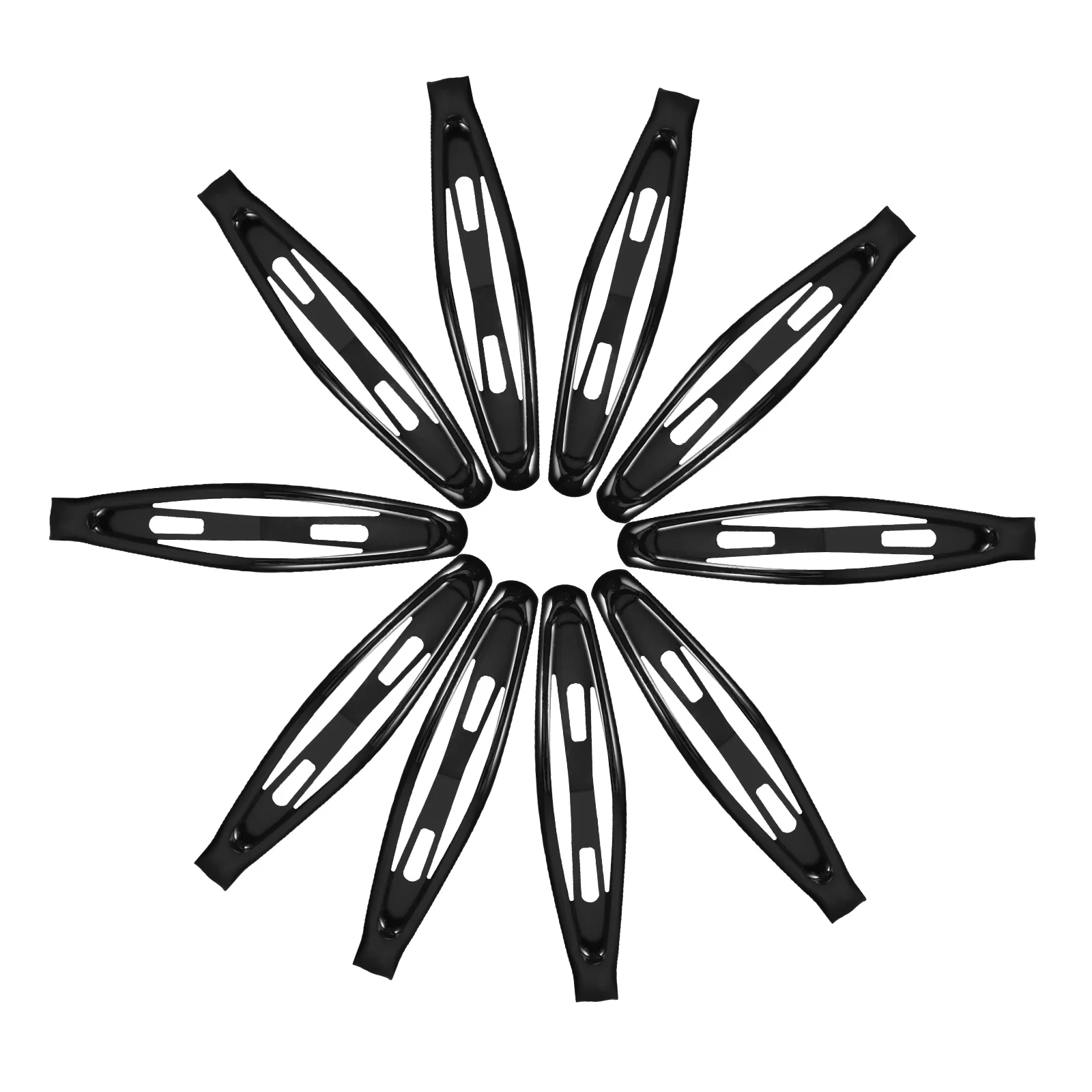 10 Pcs Hair Sectioning Clips Snap Small Children Girls Accessories Hairpins Kids Barrettes Black Thicken Miss