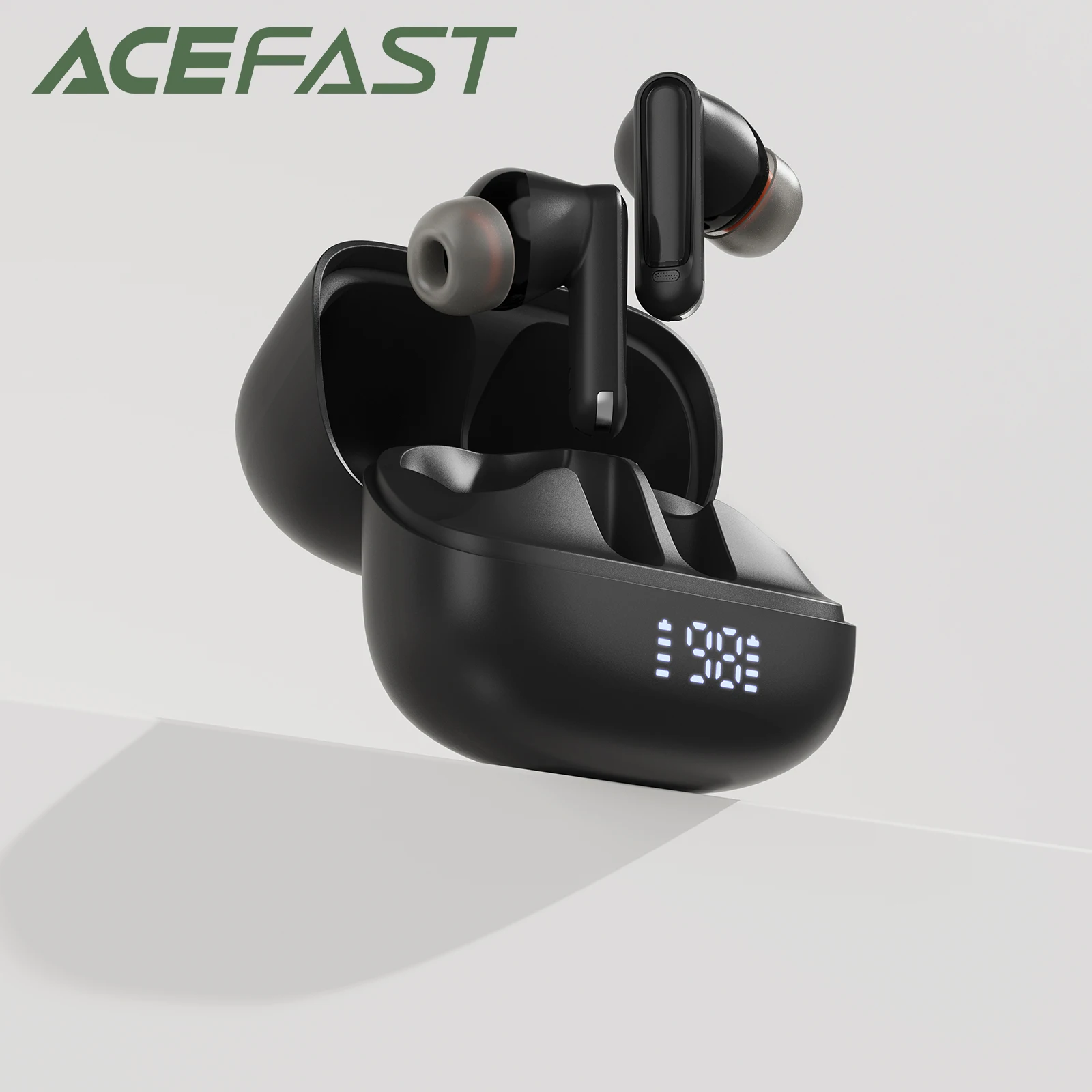 ACEFAST 4 Mics ANC -35dB Deep Reduction Wireless Bluetooth 5.4 Earphone HiFi Stereo Music Sport ENC Call Earbud 35H Battery Life