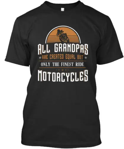 Motorcycle Grandpa T-Shirt Made in the USA Size S to 5XL