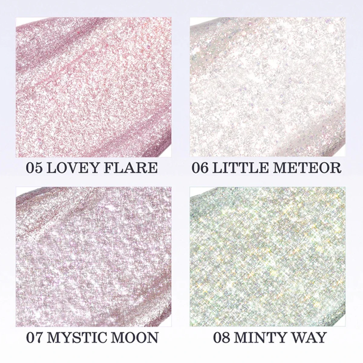 rom&nd THE UNIVERSE LIQUID GLITTER、グリッターサスペンション、ギャラクティックシャイン、アイハイライト、スポットアクセント、スパークル、K-ビューティー、韓国メイク