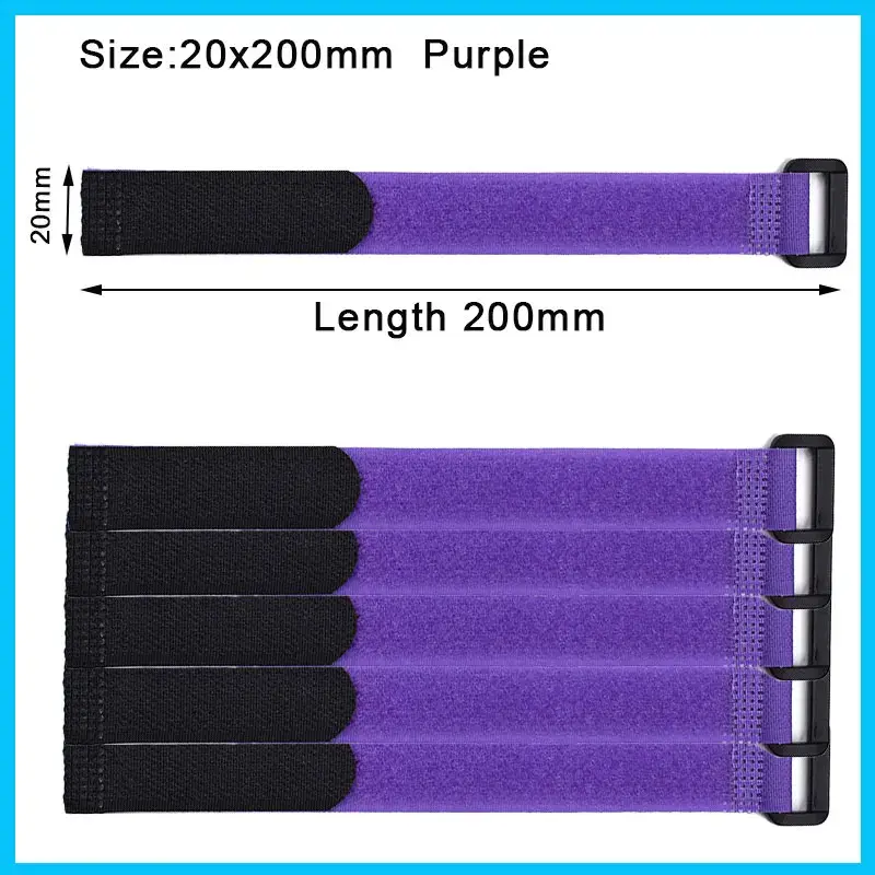 5/10Pcs Reusable Hook and Loop Cinch Straps Nylon Cable Ties Organizer Adjustable Fastener Securing Cable Straps Cord Management - Image 14