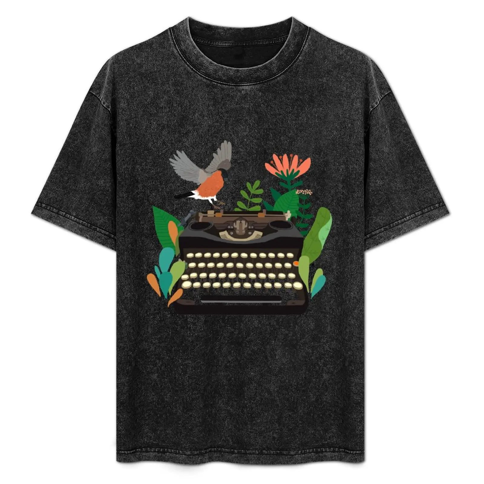 

The bird and the typewriter T-Shirt customizeds cotton graphic tees plus size clothes oversizeds plain white t shirts men