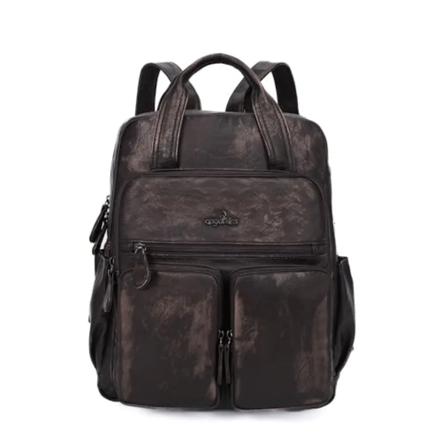 

Backpack Purse for Women Soft Washed Leather Multi Pocket Casual Travel Backpacks…