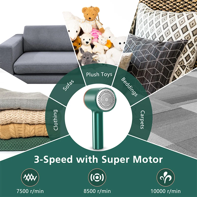 مزيل الوبر الكهربائي المحمول للملابس، جهاز إزالة متعدد الوظائف قابل لإعادة الشحن لسترة النسيج، كرة الشعر، أداة تشذيب الزغب