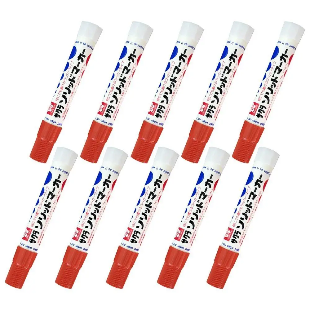 Solid Marker 10 Pens Oil-Based SC-P 19 10 Red