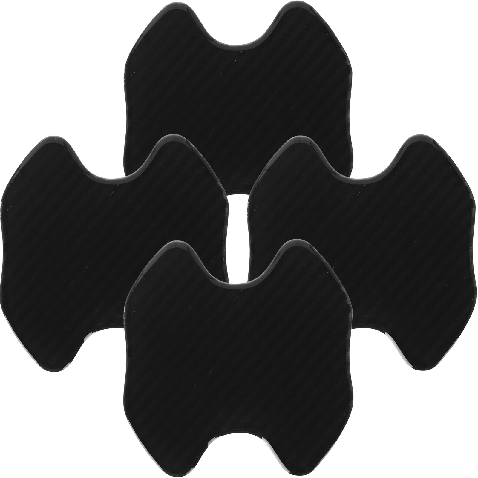 

4 Pcs Carbon Fiber Door Bowl Stickers Guard Anti Scratch Protector Edge Bumper Cover Car Door H Cup Protector Durable