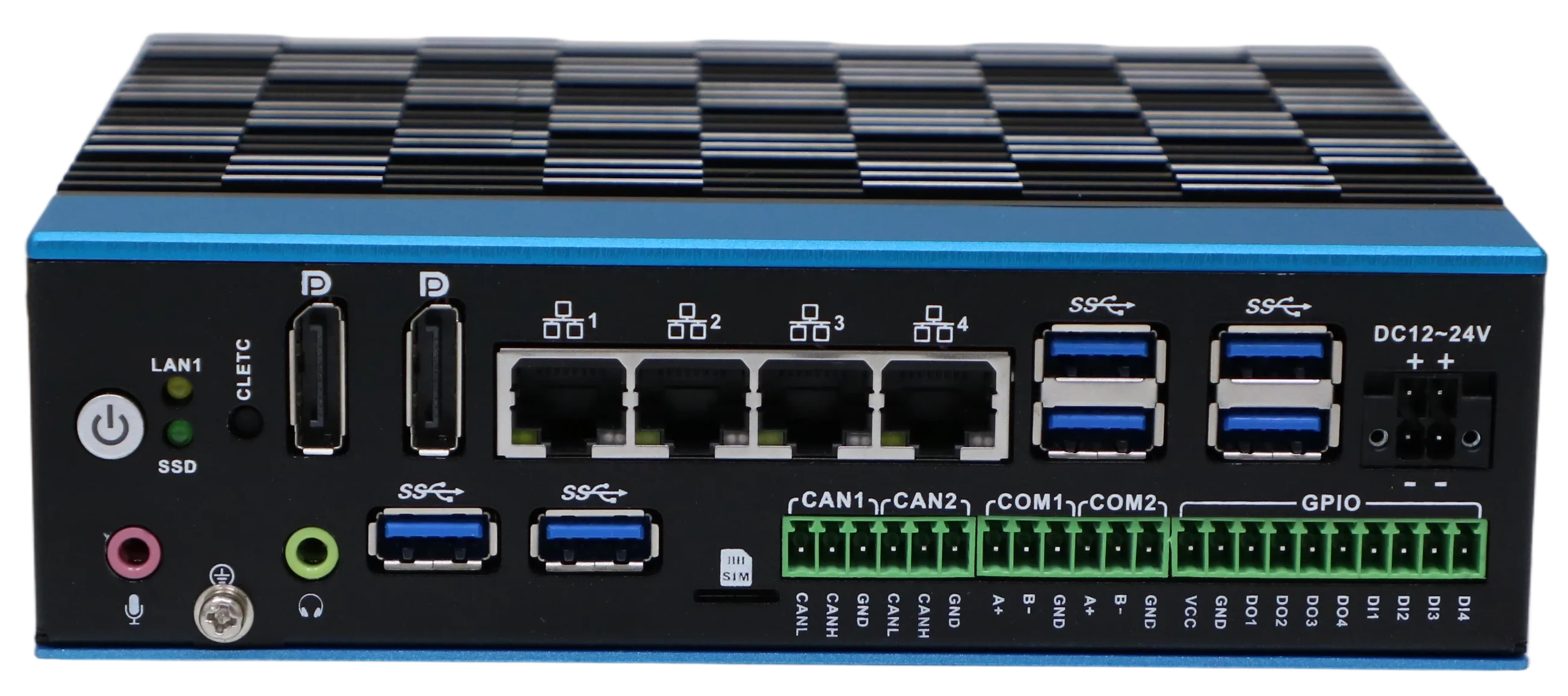 Partaker Mini PC Intel Core I5 1235U I7 1255U DDR5 RAM 4 x LAN TPM2.0 2 x DP 12~24V DC RS485 GPIO AGV AMR Industrial Compter IPC