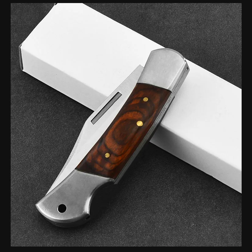 Wholdsale 3CR Stainless Steel Wooden Comfort Handle Portable EDC Pocket Folding Knife Outdoor Camping Survival Hand Tools