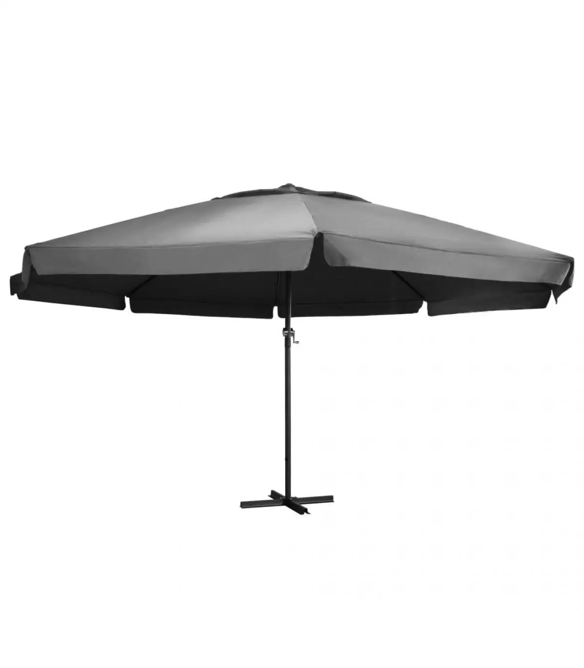 600 cm anthracite gray aluminum stick garden umbrella