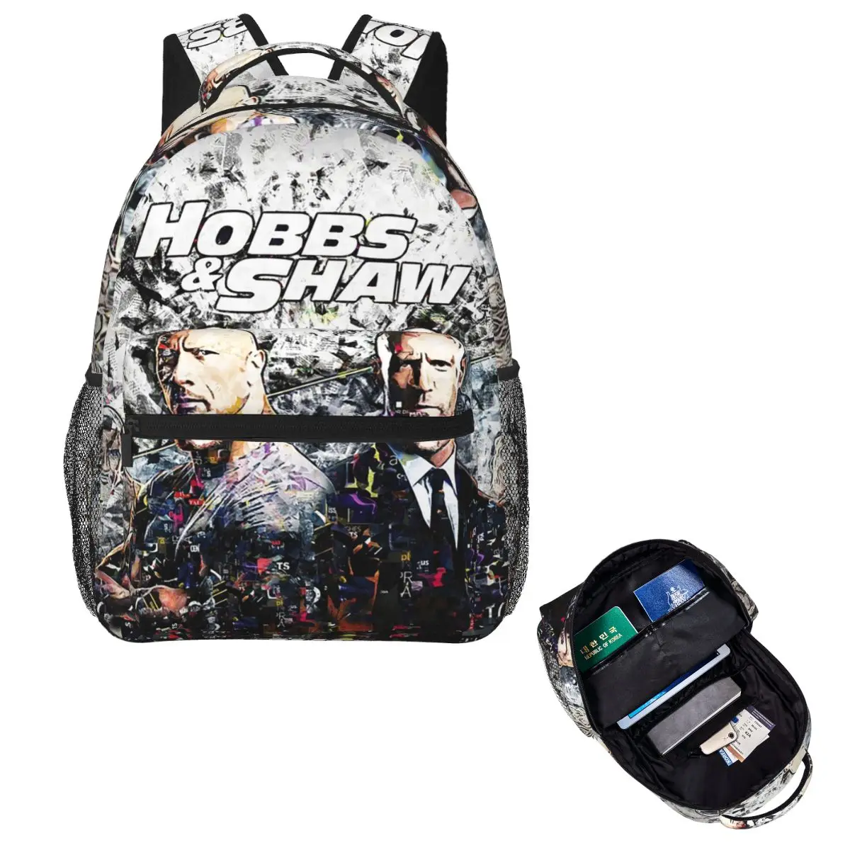 

Hobbs N Shaw Abstract Art Dwayne Johnson Backpack Hot Sale Daypack Large Capacity Children BookBag School Bag Shoulder Bags
