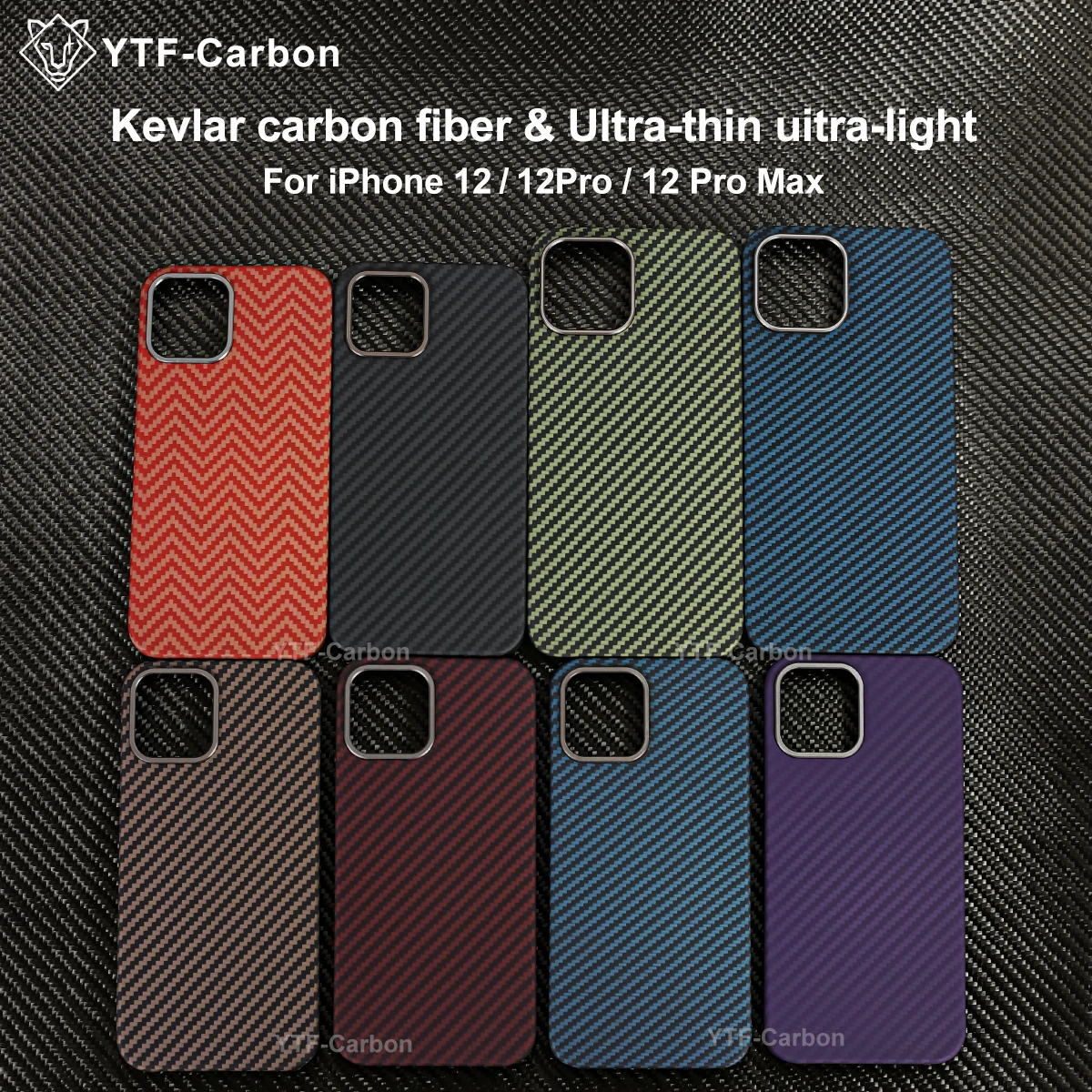 Ytf-本物のカーボンファイバー製ケース,iphone 12 pro max,アラミド