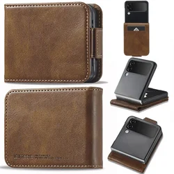 EUCAGR Magnetic Wallet Leather Case For Samsung Galaxy Z Flip 3 4 5 6 7 Card Solt Holder Pocket Cover For Galaxy Z Flip7 6 5 4 3