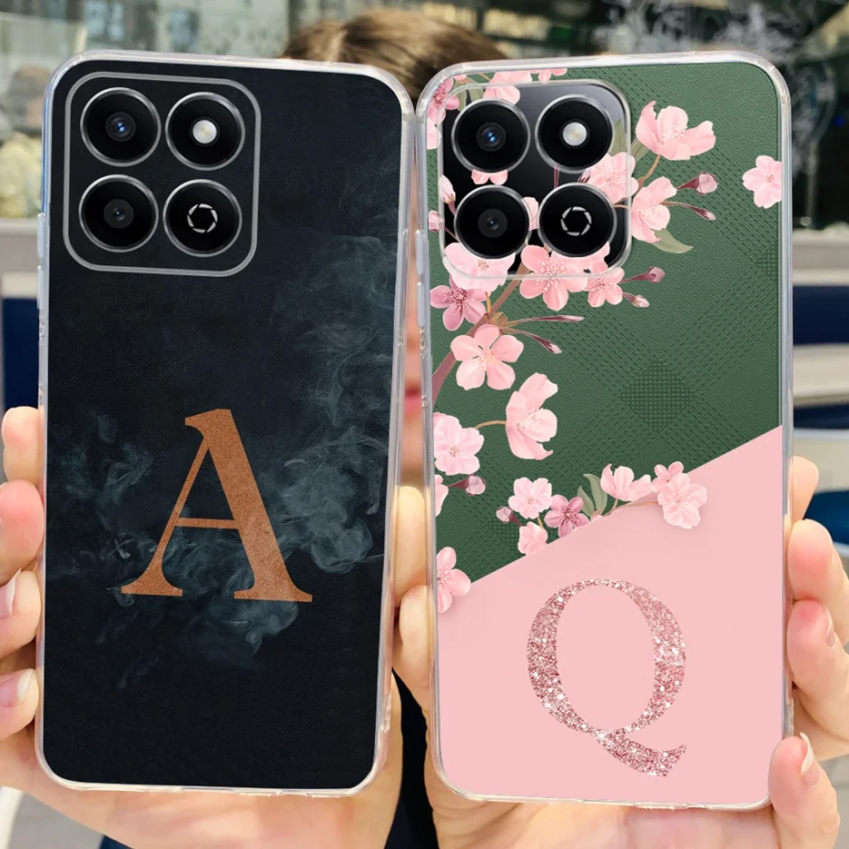 For Honor X7C 4G Case ALT-LX2 Luxury Letters Cover Clear Silicone Soft TPU Phone Case For Honor X7C X 7C HonorX7C 5G Funda Coque