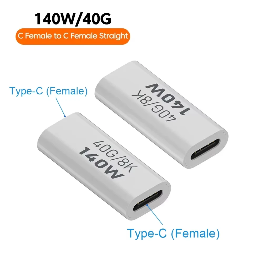 NNBILI 140W 40Gbps OTG Typ-C-Adapter 90 Grad USB-C auf Typ-C Schnelllade-USB3.1-Datenübertragungsadapter für iPhone 15 Macbook