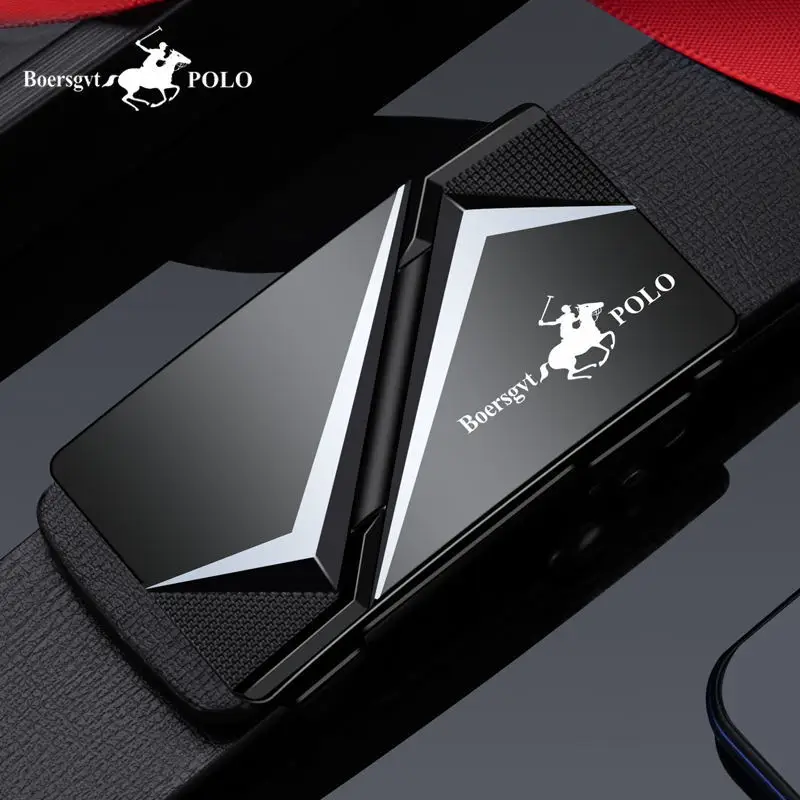 Simple Durable Men's Belt - Toothless Automatic Alloy Buckle with Inner Wear Cowhide, Business Casual Stylish Waistband​