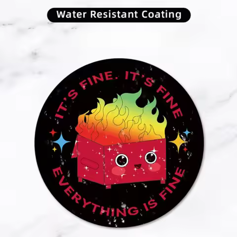 Funny Rotundity Mouse Pad Rubber Gaming Small Anti-skid Pad Dumpster On Fire Small Mousepad For PC Laptop Desktop Accessories