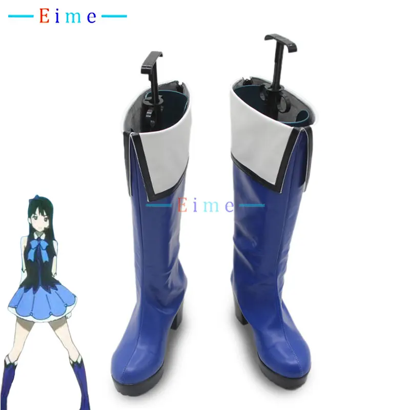 Nase Mitsuki Cosplay Shoes Anime Beyond the Boundary Cosplay Props PU Leather Shoes Halloween Carnival Boots Custom Made