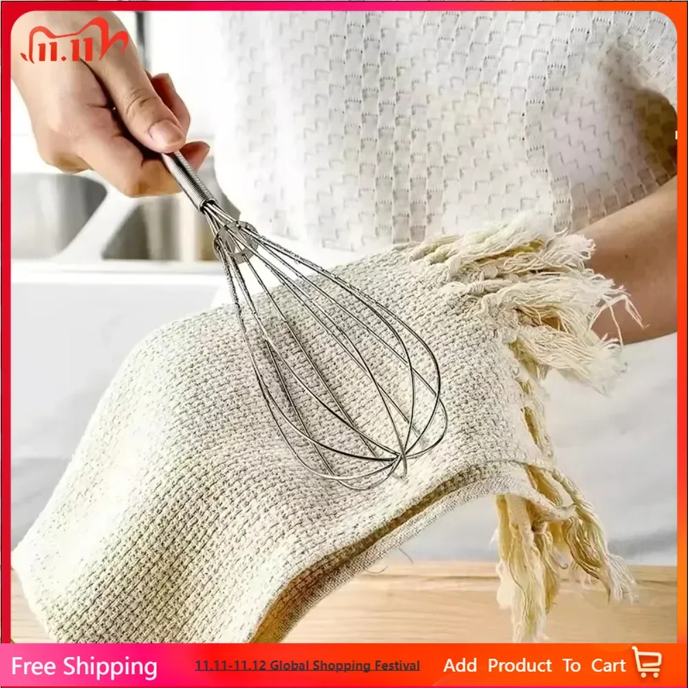 

5.5 Inch Stainless Steel Egg Stirring Balloon Whisk Manual Egg Beater Mixer Kitchen Baking Utensil Cream Butter Whisk