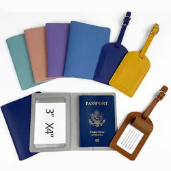 Funda de pasaporte de cuero Pu para hombre y mujer, tarjetero de viaje, Cartera de paquete, monedero, 11 colores