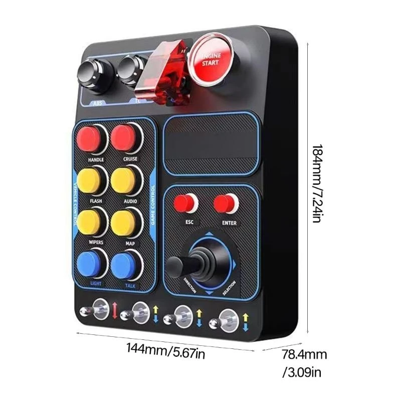 CB1 Racing Simulator Central Controller Box mit einstellbaren RGB -Beleuchtungseffekten