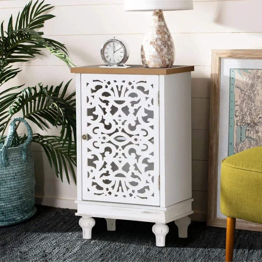 

Small Accent Storage Cabinet with Single Door - Decorative Nightstand for Living Room Bedroom, End Side Table Cabinet