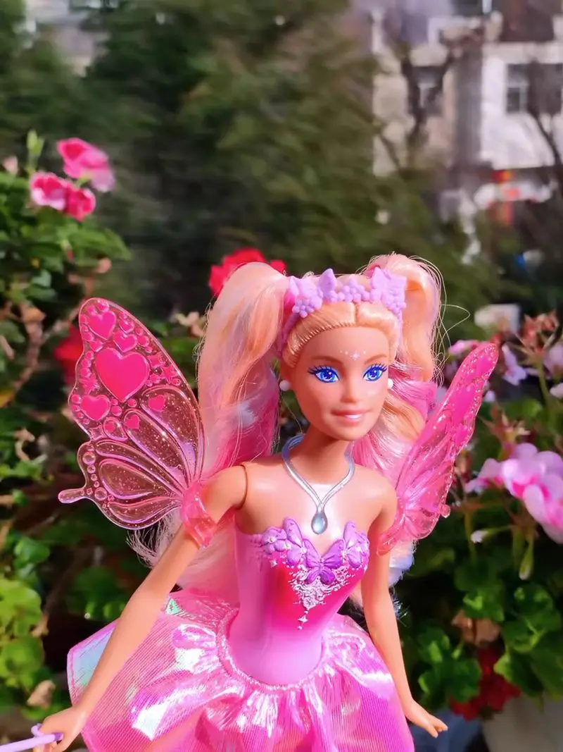 Genuine Barbie Princess Butterfly Barbie Color Changing Dreamy Butterfly Fairy Cute Gift Girls Collectible Figures Birthday Gift