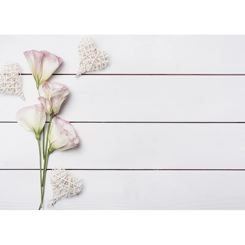 Vinyl Custom Photography Backdrops Props Flower Wooden floor Photo Studio Background ZLDT-17