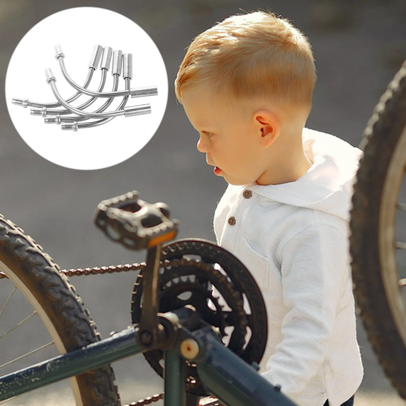 

20pcs Bicycle Bend Tube Stainless Steel Universal For Mountain Road Bike Durable Flexible Brake Guide Pipes Bike