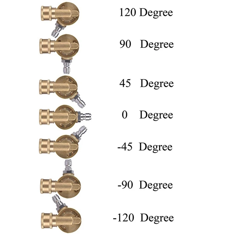 مقرنة محورية من النحاس مع محول تنظيف مزراب مرفق توصيل سريع 1/4 بوصة لغسالة الضغط العالي مع فوهات