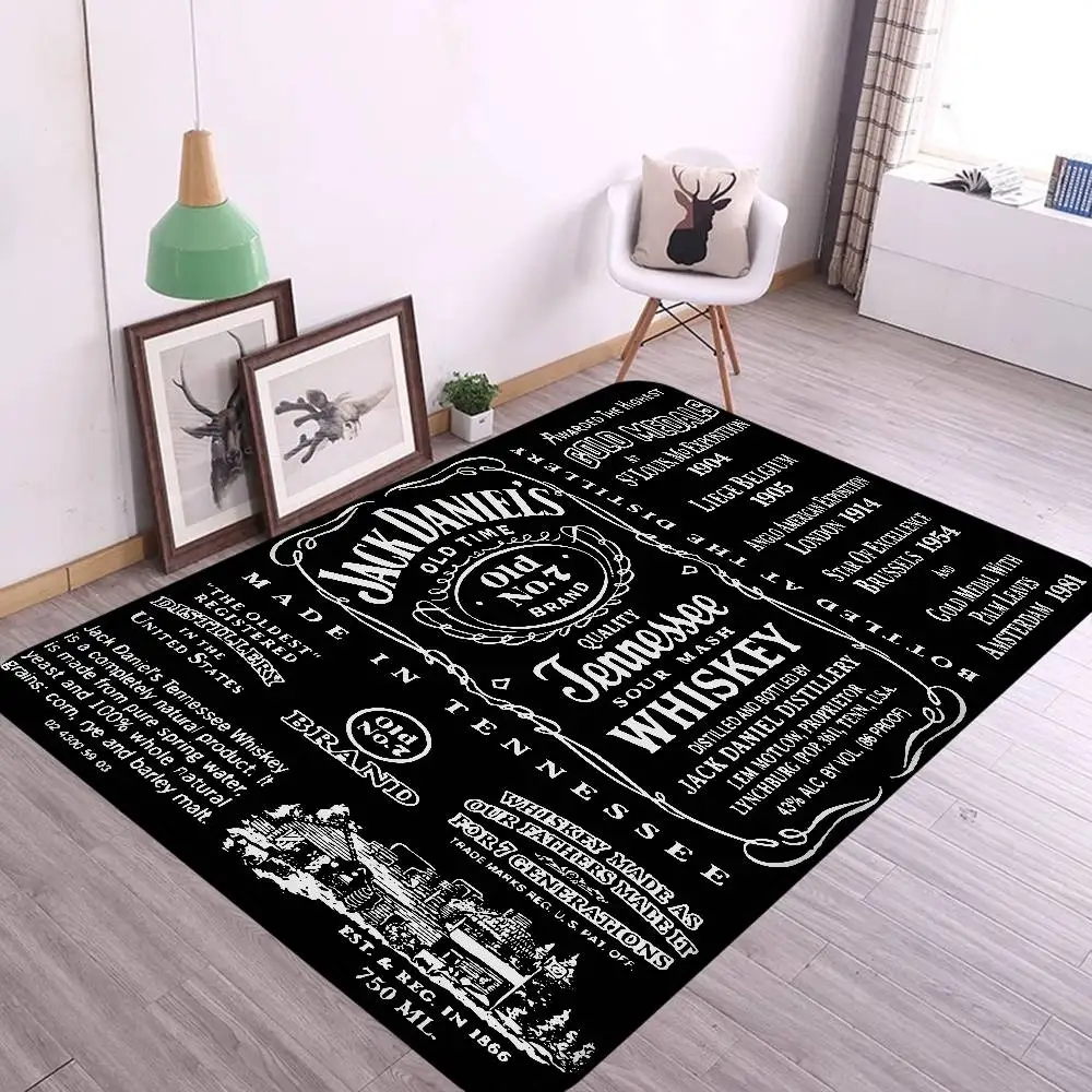 Alfombra antideslizante para pasillo J-Jack D-Daniels, alfombra para lavandería, decoración para lavandería, balcón, sala de estar infantil, alfombra para inodoro